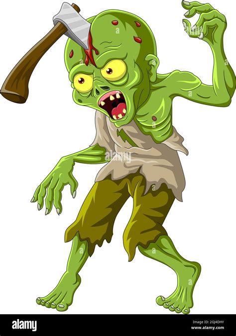 Cartoon Zombie Head Stock Vector Images Alamy