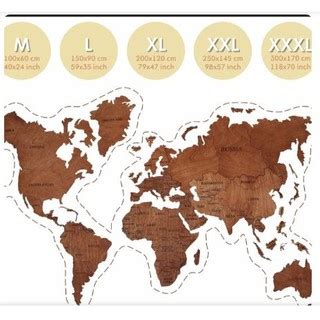 Jual Peta Dunia Kayu Hiasan Dinding Peta Size M World Maps Wooden World Map Dekorasi