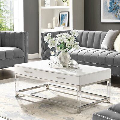 Eknitey end table, folding metal side table waterproof small coffee table sofa side table 11. Small White Coffee Tables You'll Love in 2019 | Wayfair