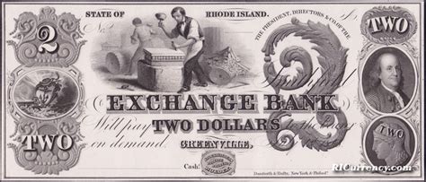 The certificate number assigned to an institution for deposit insurance. Smithfield Exchange Bank $2 | RICurrency.com