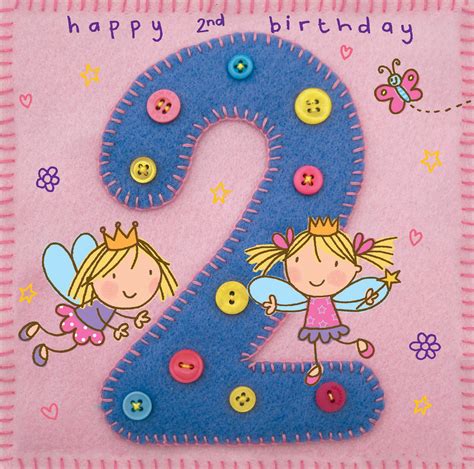 Buy Twizler 2nd Birthday Card For Girl With Fairy Princess And