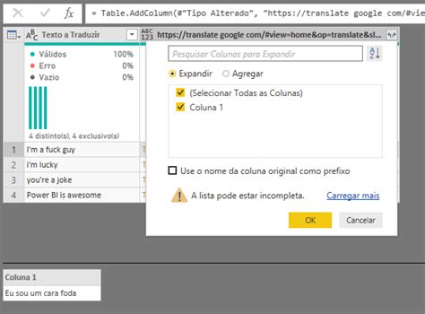 Free online translation from french, russian, spanish, german, italian and a number of other languages into english and back, dictionary with transcription, pronunciation, and examples of usage. Power BI Desktop - Traduzindo Textos com o Power BI e ...