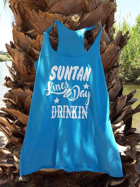 Suntan Lines And Day Drinkin Tank Top Vacay Tank Top Summer Etsy