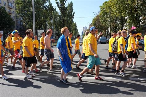 Swedish Football Fans Talk To A Ukrainian Girl Editorial Image Image Of Crowd Euro 25318185