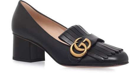 Gucci Marmont Leather Pumps In Purple Lyst