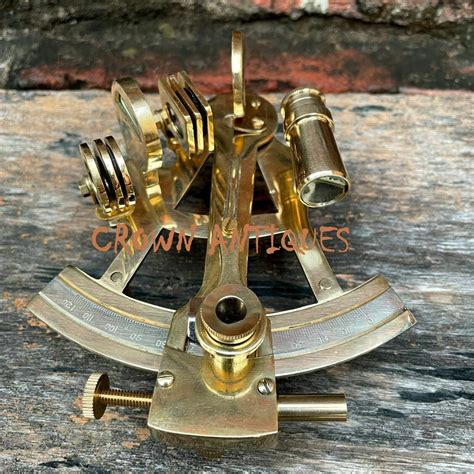 collectible antique nautical brass sextant working german marine maritime t ebay
