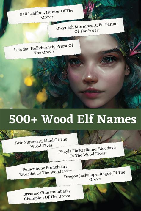 500 Wood Elf Names And Generator Imagine Forest In 2023 Wood Elf Names Elf Names Wood Elf