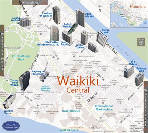 Maybe you would like to learn more about one of these? Waikiki - Central Condo Map, Honolulu, Oahu, Hawaii