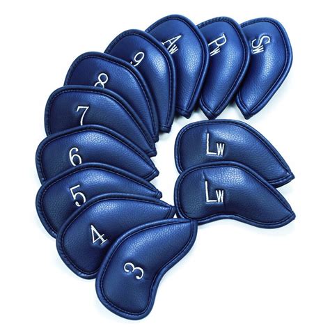 Golf Iron Covers Set Leather Club Headcover Universal Fit Titleist