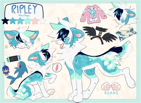 Detailed Reference Sheet Custom Furry Art Commission Etsy