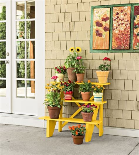 Make A Stair Riser Plant Stand Porch Plants Front Porch Plants