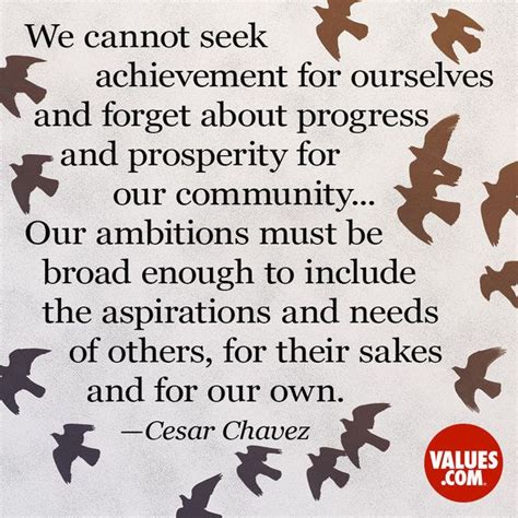 “we Cannot Seek Achievement For Ourselves And Forget About Progress And