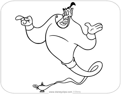 Disney Genie Coloring Pages Coloring Pages