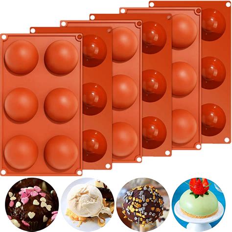 Round Candy Chocolate Molds Silicone Cake Mold Silicone Bakeware Set 6