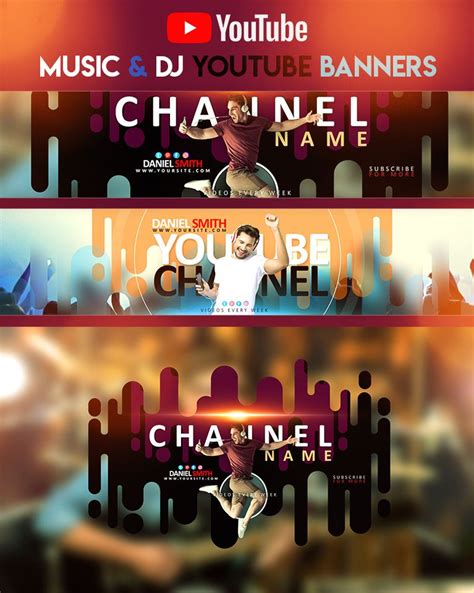 Creative Youtube Music Banners Youtube Banner Design Banner Banners