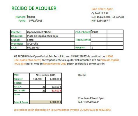 Recibo De Alquiler Para Imprimir Pdf Image To U Kulturaupice