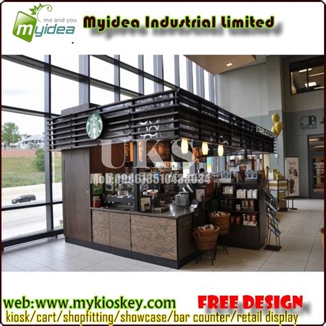 Myidea customized Starbucks coffee kiosk design in mall for sale