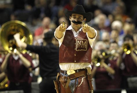 New Mexico State Mascot Performs During A Timeout During The Aggies