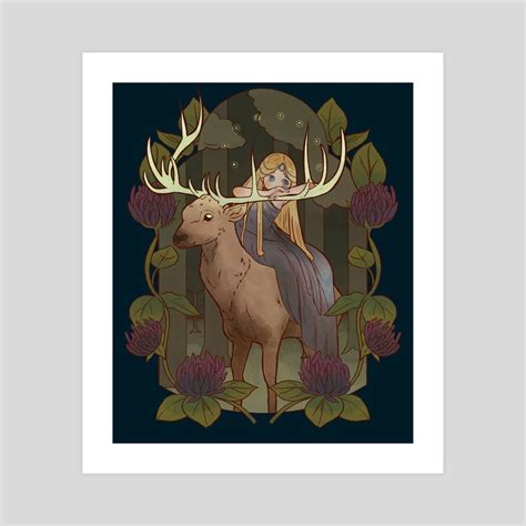 Fairy Deer An Art Print By Pretty Pixels Inprnt