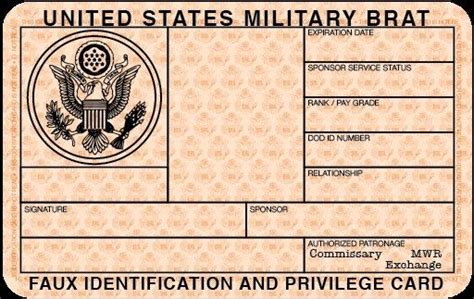 Free Blank Military Id Card Template Emetonlineblog