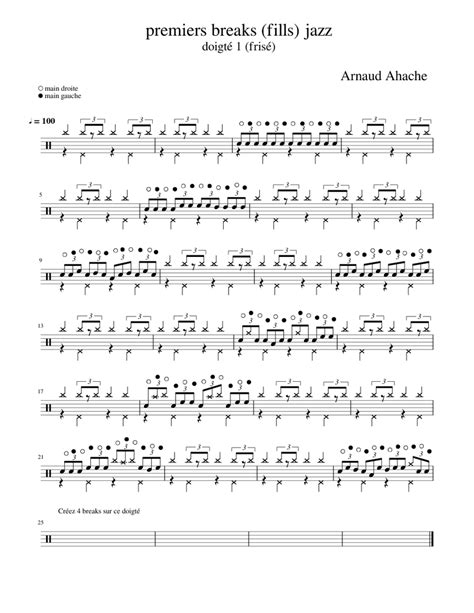 Jazz Drums Lesson Sheet Music For Drum Group Solo