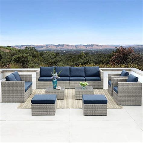 Supernova Outdoor Furniture 12 Pieces Garden Patio Sofa Set Wicker