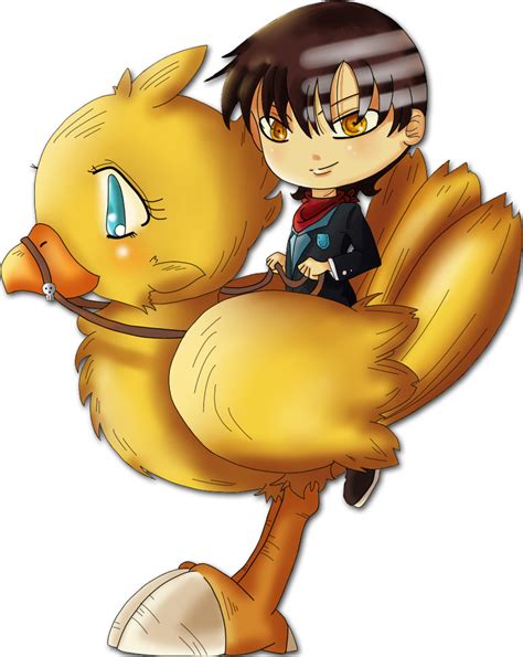 Chibi Kid On A Gold Chocobo By Suesanne On Deviantart