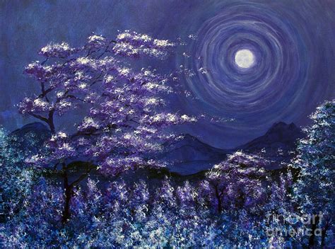 Full Moon Over The Mountain Painting By Tim Musick Fine Art America