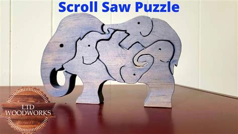 Childrens Elephant Puzzle Scroll Saw Puzzle Project Youtube
