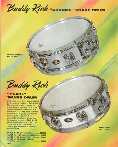 Vintagedrumcatalogs On Instagram 1970 Slingerland Buddy Rich Snare