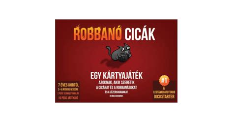 Robbanó cicák Társasjáték Magyar nyelvű Legjobb Társasjátékok
