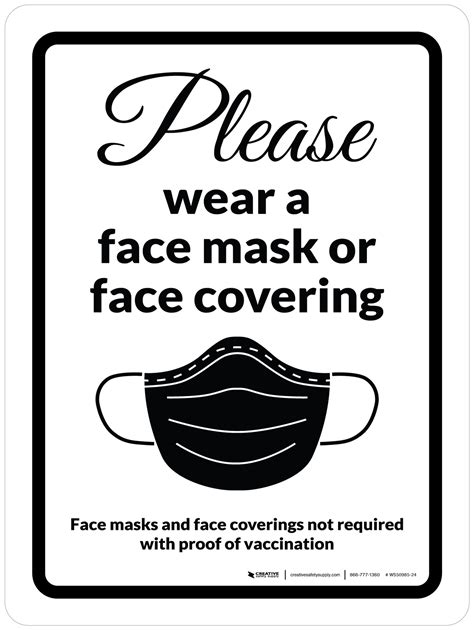 Please Wear A Face Mask Or Covering Face Masks And Coverings Not Required With Proof Of