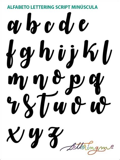 Alfabeto Lettering Script Lettering Tipos De Letras Abecedario
