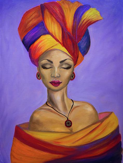 African Queen Painting By Lilia D Fine Art America