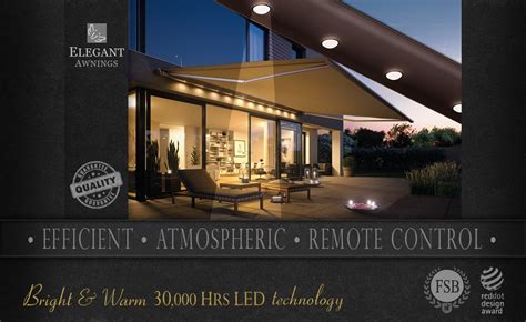 Awnings With Lights Patio Awning Lights By Elegant Uk