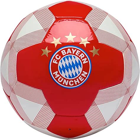 Fc Bayern München Ball Rotweiß Größe 5 Amazonde Sport And Freizeit