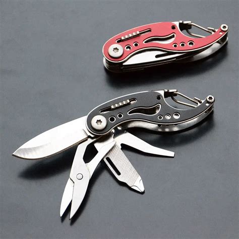 Mini Steel Multi Functions Pocket Edc Folding Knife Key Chain