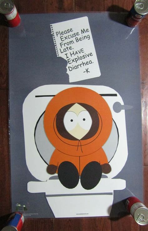 1998 South Park Kenny Explosive Diarrhea 22x34 Laminated Poster Fvf 7