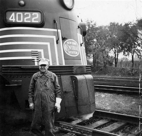A New York Central Engineer And His Locomotive At Niles Michigan Circa