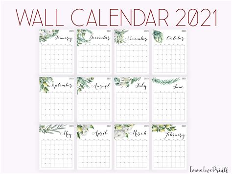 Aesthetic Calendar 2021 Cute Printable March