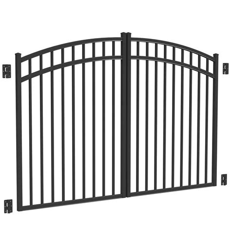 Freedom Black Aluminum Driveway Gate Common 96 In Actual 93 In At