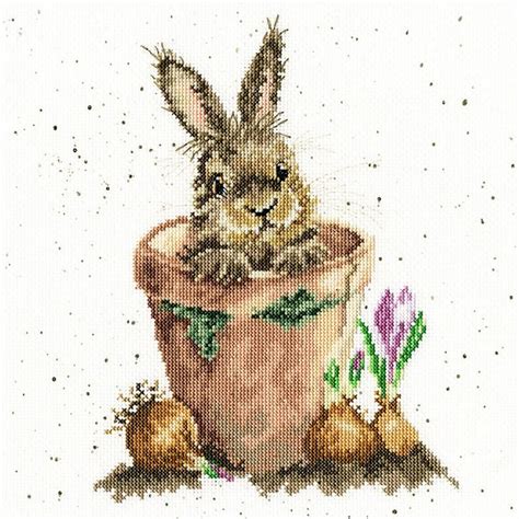 Bothy Threads The Flower Pot Hannah Dale Wrendale Rabbit Etsy Bothy