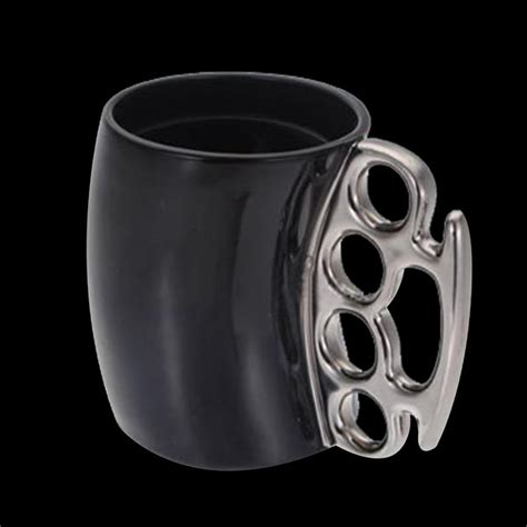 Brass Knuckle Styled Mug Brass Knuckles Cup In 2020 Brass Knuckles