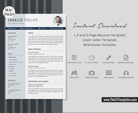 Body of cover letter the body of your cover letter lets the employer know what position you are applying for. For Mac Pages - Clean CV Template, Curriculum Vitae, Cover ...
