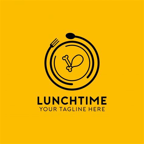 Lunch Time Logo Food Logo Design Cafe Logo Design Logo Design Creative