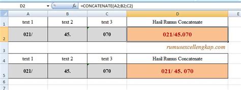 Bagaimanakah rumus penjumlahan di excel? Menggabungkan Beberapa teks Dengan Rumus Excel CONCATENATE ...