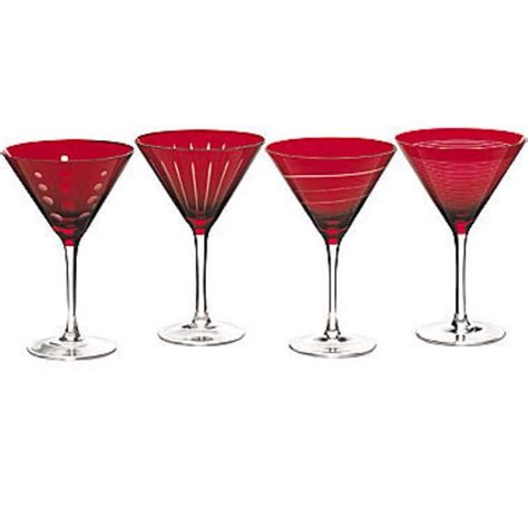 Mikasa Cheers Ruby Set Of 4 Martini Glasses Tv And Home Appliances