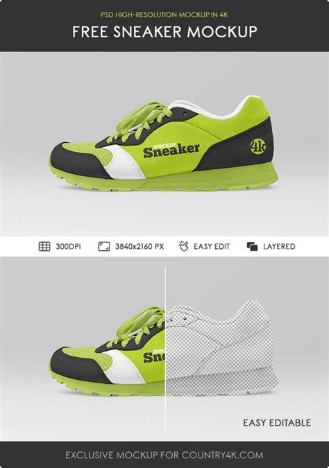 Download Free Sneaker Mockup - Counrty4k