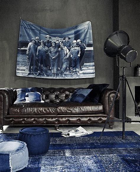 Golee window curtain denim blue jeans pocket back western country indigo closeup home decor pocket drapes 2 panels curtain 104 x 63 inches. DecoArt Blog - Trends - Home Decor Trend: Denim