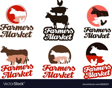Farm Logo Livestock Farming Or Animal Royalty Free Vector